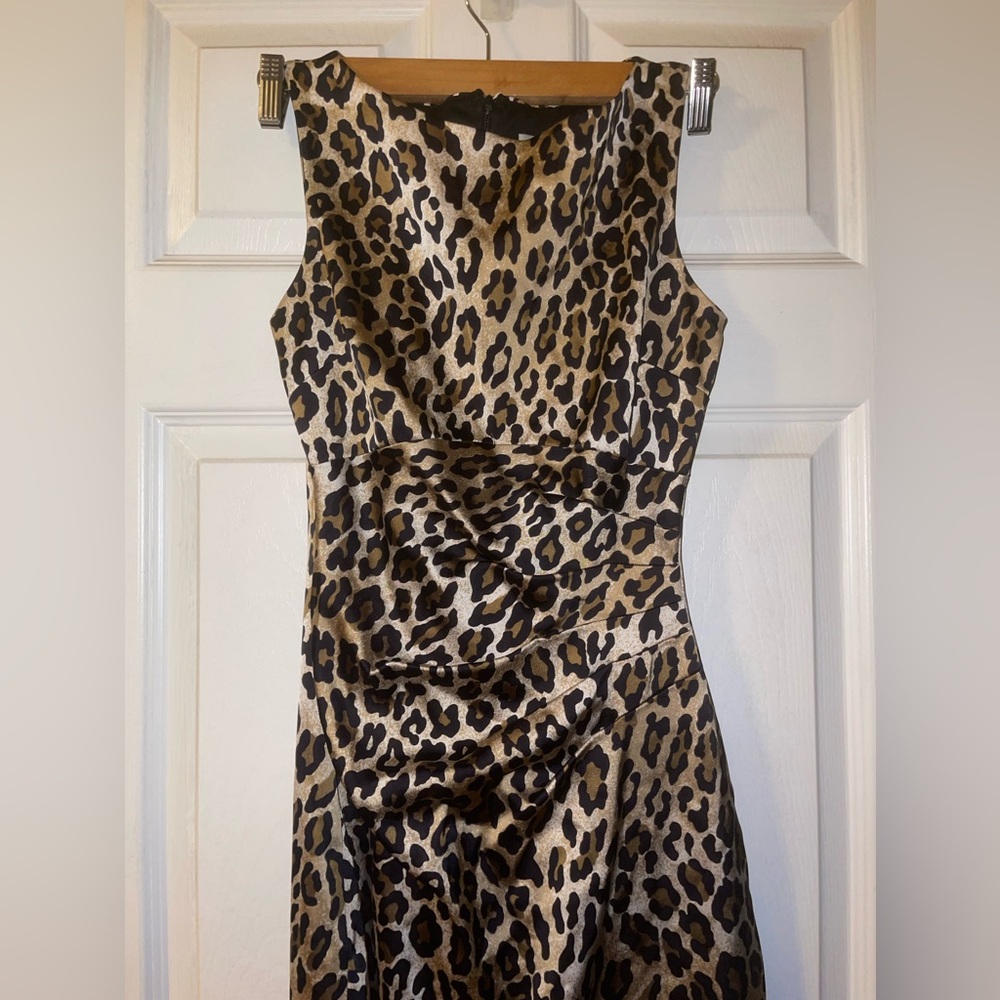 Cache Leopard dress Fitted print Size 4 - Picture 7 of 10
